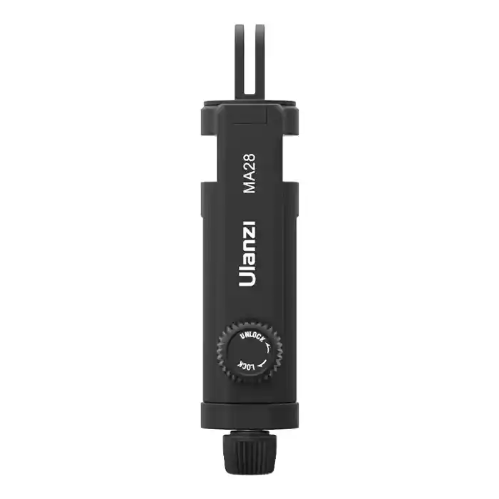 Ulanzi MA28 Phone Stand Clamp Gopro Tripod Mount 360 Rotation Phone Clip with Cold Shoe for Microphone Led Video Vlog Live